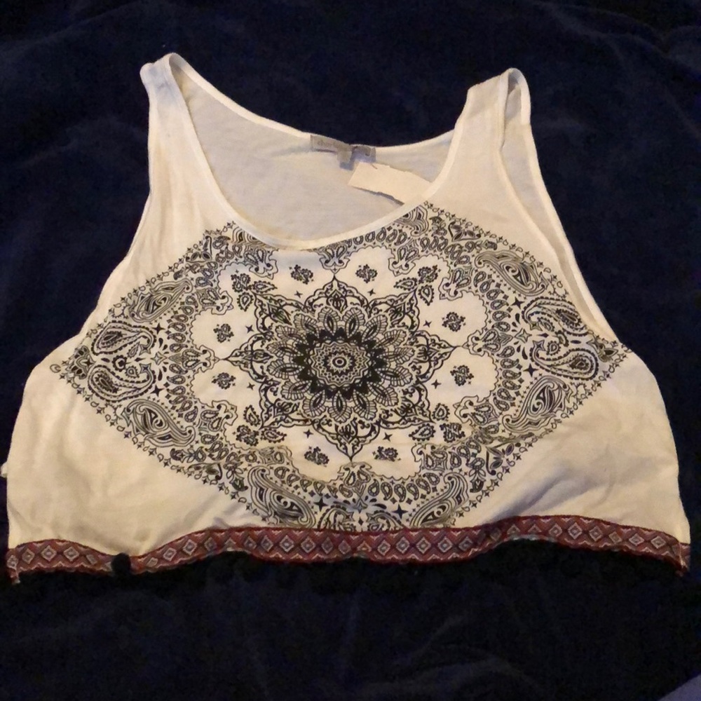 Boho print crop top